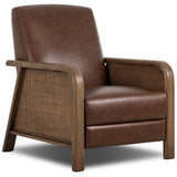 Janek Leather Recliner, Havana Brown by Four Hands-Furniture - Chairs-High Fashion Home