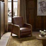 Janek Leather Recliner, Havana Brown by Four Hands-Furniture - Chairs-High Fashion Home