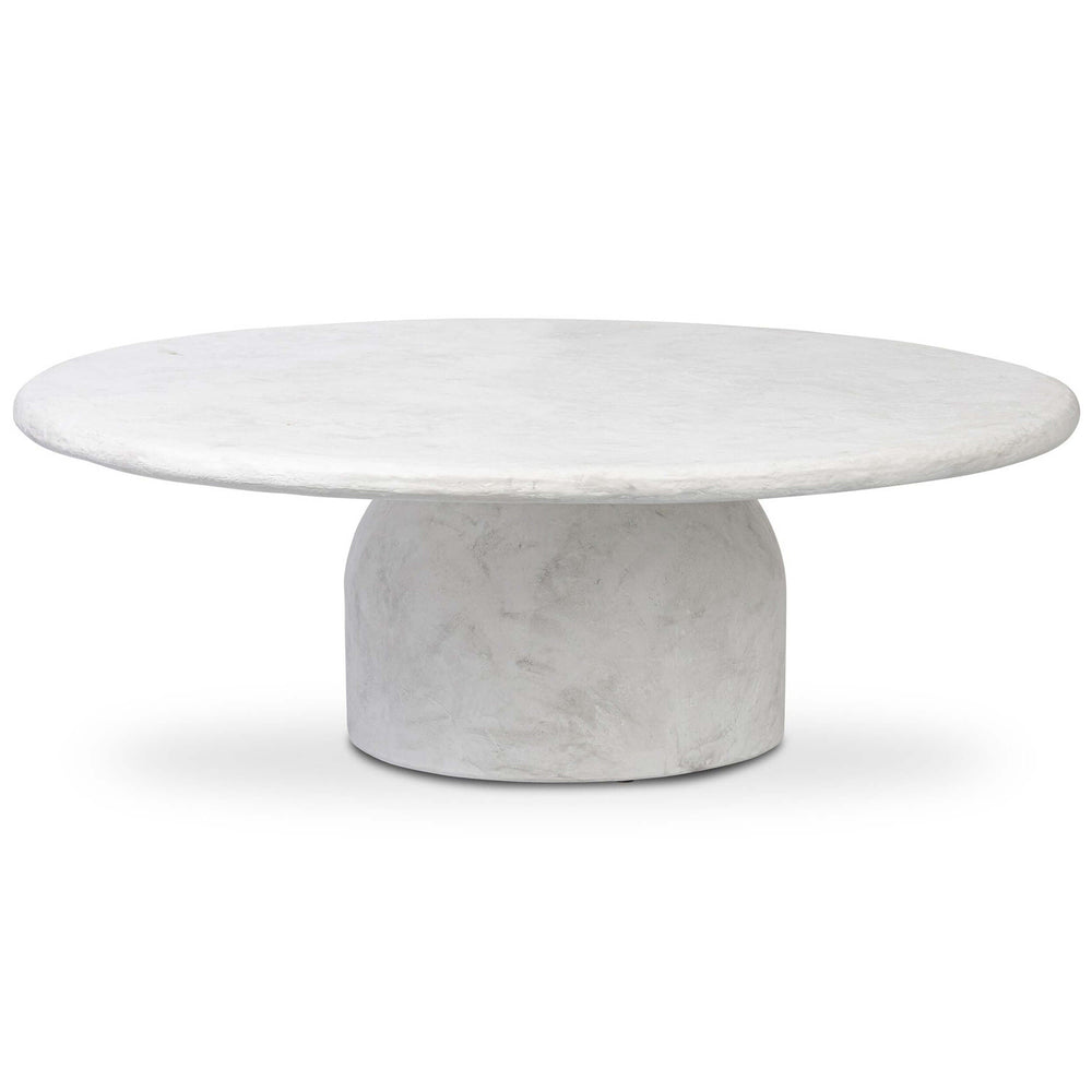 Janice Coffee Table, Textured Lunar Concrete-Furniture - Accent Tables-High Fashion Home