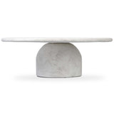 Janice Coffee Table, Textured Lunar Concrete-Furniture - Accent Tables-High Fashion Home