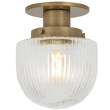 Jar Flush Mount, Patina Brass