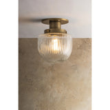 Jar Flush Mount, Patina Brass