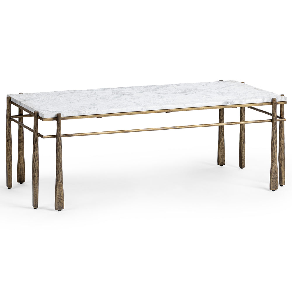 Jasmine Coffee Table, Moonstone White-Furniture - Accent Tables-High Fashion Home