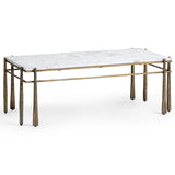 Jasmine Coffee Table, Moonstone White-Furniture - Accent Tables-High Fashion Home