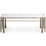 Jasmine Coffee Table, Moonstone White-Furniture - Accent Tables-High Fashion Home