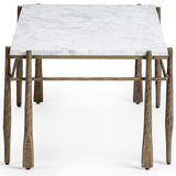 Jasmine Coffee Table, Moonstone White-Furniture - Accent Tables-High Fashion Home
