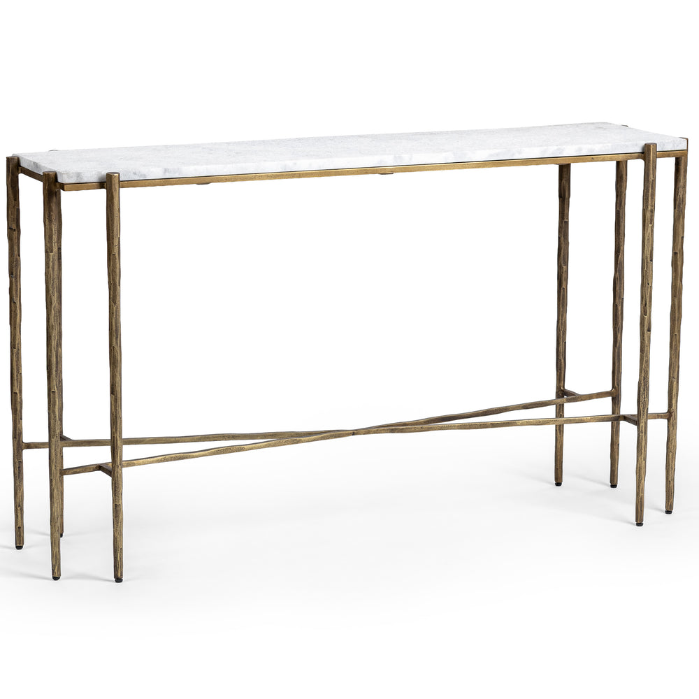 Jasmine Console Table, Moonstone White-Furniture - Accent Tables-High Fashion Home