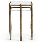 Jasmine End Table, Moonstone White-Furniture - Accent Tables-High Fashion Home