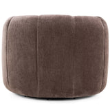 Jasmine Upcycled Swivel Accent Chair, Chocolate-Furniture - Chairs-High Fashion Home