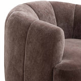 Jasmine Upcycled Swivel Accent Chair, Chocolate-Furniture - Chairs-High Fashion Home