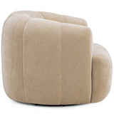 Jasmine Upcycled Swivel Accent Chair, Oat-Furniture - Chairs-High Fashion Home