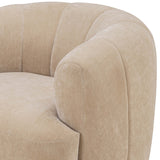 Jasmine Upcycled Swivel Accent Chair, Oat-Furniture - Chairs-High Fashion Home