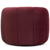 Jasmine Velvet Swivel Accent Chair, Berry Red-Furniture - Chairs-High Fashion Home