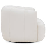 Jasmine Velvet Swivel Accent Chair, Cream-Furniture - Chairs-High Fashion Home