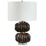 Jaudon Stacked Table Lamp, Chocolate
