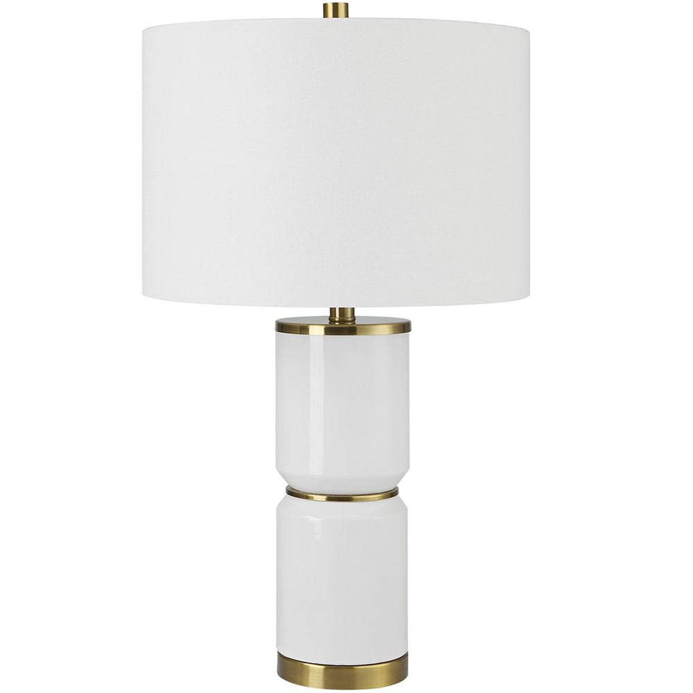 Javier Table Lamp, Gloss White-Lighting-High Fashion Home