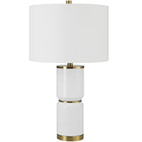 Javier Table Lamp, Gloss White-Lighting-High Fashion Home