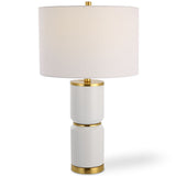 Javier Table Lamp, Gloss White-Lighting-High Fashion Home