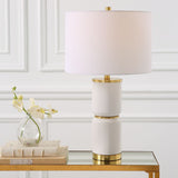 Javier Table Lamp, Gloss White-Lighting-High Fashion Home
