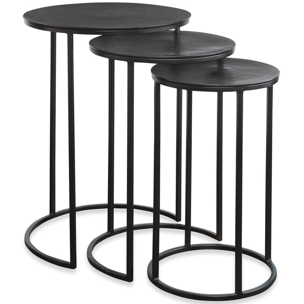 Jayde Nesting End Tables, Set of 3, Rich Espresso-Furniture - Accent Tables-High Fashion Home