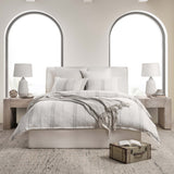 Jayson Duvet Set, Gray Stripe-Accessories-High Fashion Home