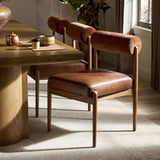 Jazelle Leather Dining Chair, Altair Sienna, Set of 2 by Four Hands