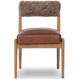 Jazelle Leather Dining Chair, Taupe Shearling, Set of 2 by Four Hands
