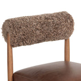 Jazelle Leather Dining Chair, Taupe Shearling, Set of 2 by Four Hands