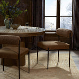Jazelle Metal Dining Chair, Laughlin Ochre, Set of 2 by Four Hands-Furniture - Dining-High Fashion Home