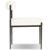 Jazelle Metal Dining Chair, Nomad Snow, Set of 2 by Four Hands-Furniture - Dining-High Fashion Home