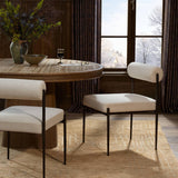 Jazelle Metal Dining Chair, Nomad Snow, Set of 2 by Four Hands-Furniture - Dining-High Fashion Home