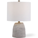 Jeff Table Lamp, White Etching-Lighting-High Fashion Home