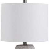 Jeff Table Lamp, White Etching-Lighting-High Fashion Home