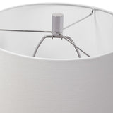 Jeff Table Lamp, White Etching-Lighting-High Fashion Home