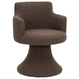 Jeffree Swivel Dining Chair, Chocolate Brown-Furniture - Chairs-High Fashion Home