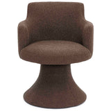 Jeffree Swivel Dining Chair, Chocolate Brown-Furniture - Chairs-High Fashion Home