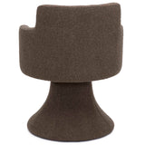 Jeffree Swivel Dining Chair, Chocolate Brown-Furniture - Chairs-High Fashion Home