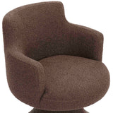 Jeffree Swivel Dining Chair, Chocolate Brown-Furniture - Chairs-High Fashion Home