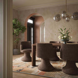 Jeffree Swivel Dining Chair, Chocolate Brown-Furniture - Chairs-High Fashion Home