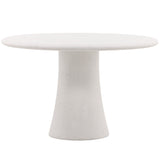 Jemina Outdoor Dining Table, White-Furniture - Outdoor-High Fashion Home