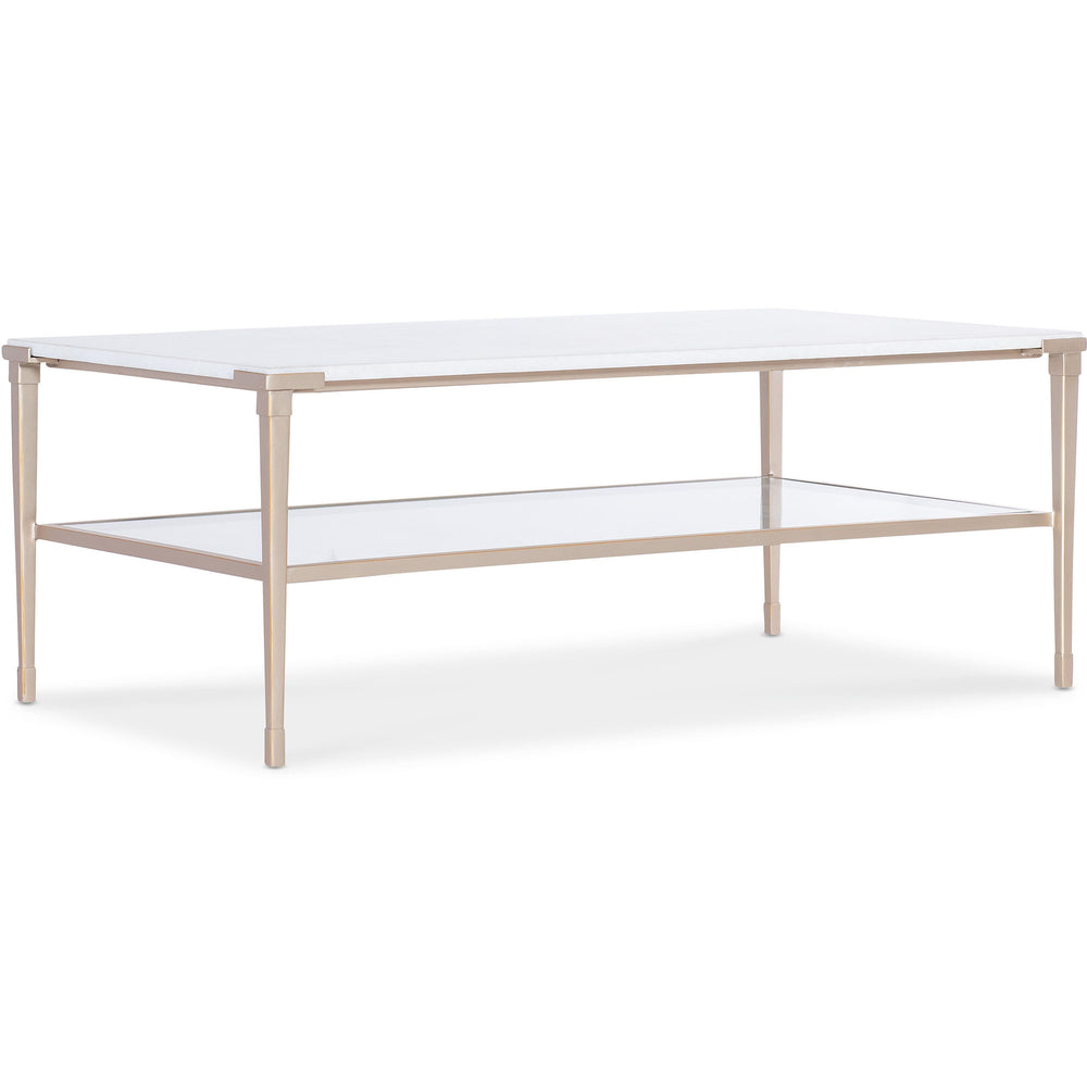 Jen Cocktail Table, Champagne-Furniture - Accent Tables-High Fashion Home