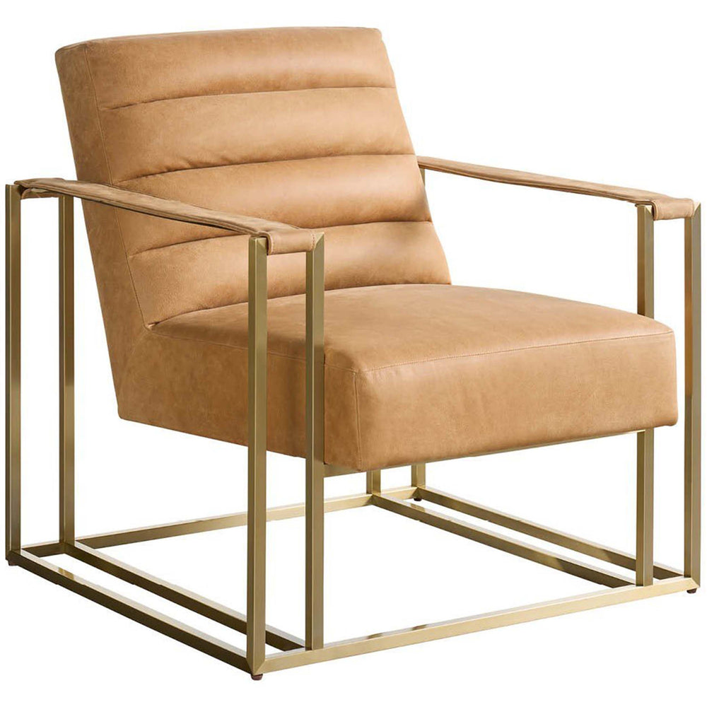 Jensen Leather Chair, Winchester Sandstone-Furniture - Chairs-High Fashion Home