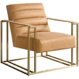 Jensen Leather Chair, Winchester Sandstone-Furniture - Chairs-High Fashion Home