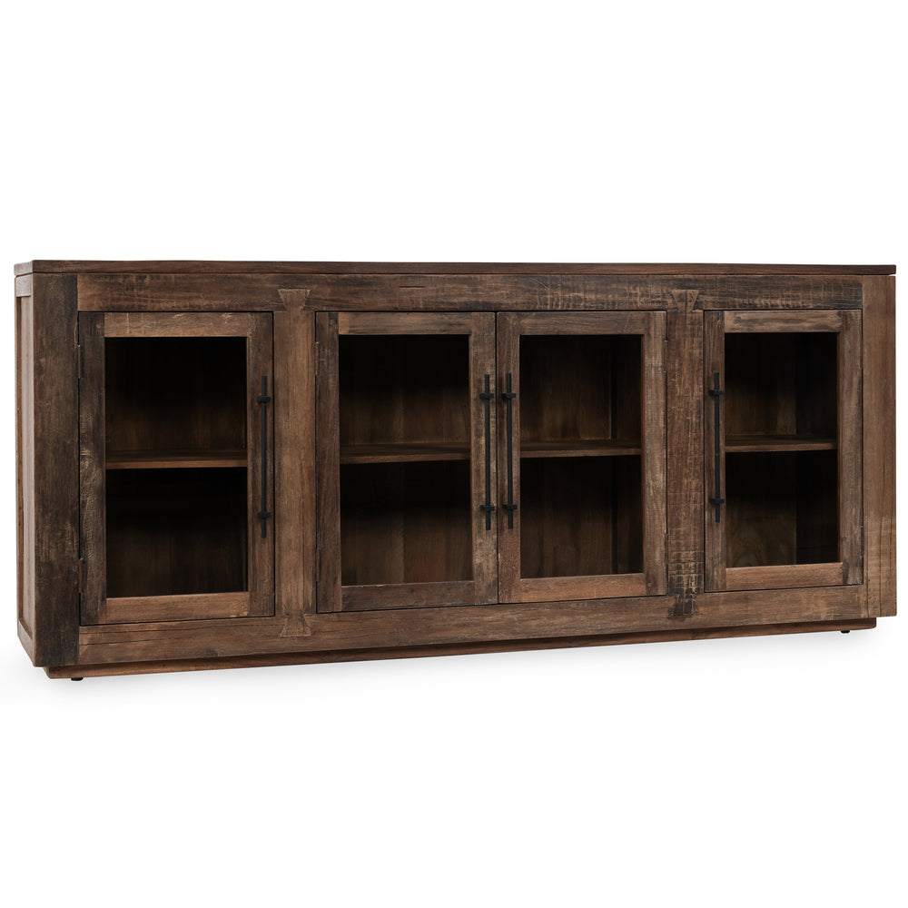 Jett 4 Door Cabinet, Natural-Furniture - Storage-High Fashion Home