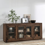 Jett 4 Door Cabinet, Natural-Furniture - Storage-High Fashion Home