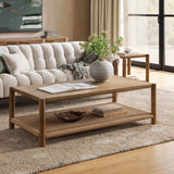 Jilian Coffee Table, Imperial Brown-Furniture - Accent Tables-High Fashion Home
