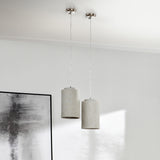 Joel Round Pendant, Light Grey-Lighting-High Fashion Home