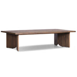 Joette Outdoor Coffee Table, Stained Saddle Brown