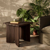 Joette Outdoor End Table, Stained Saddle Brown