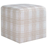 Joie Ottoman, Porcelain Plaid